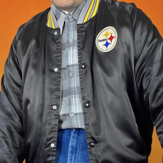 Vintage NFL Pittsburgh Steelers Varsity Bomber Ja… - image 2