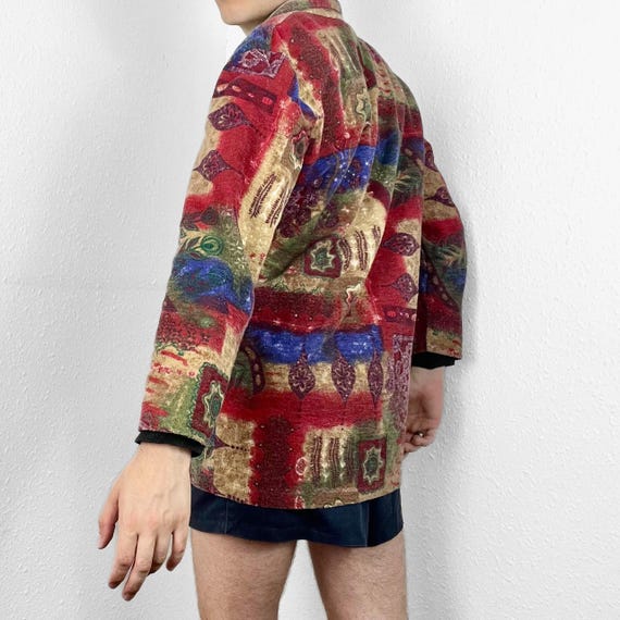 Vintage Funky Patchwork Blazer Jacket Retro Hippy… - image 3