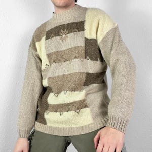 80s 90s Checkered Sweater Wool - Etsy