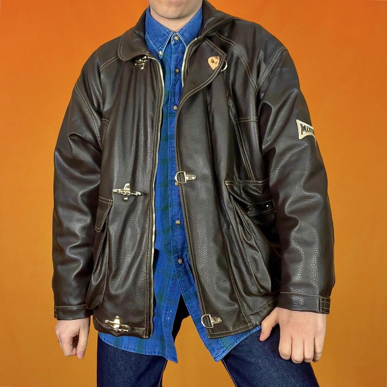 ジャケット・アウター vintage leather design fireman jacket Vintage Leather Fireman Jacket | Shury