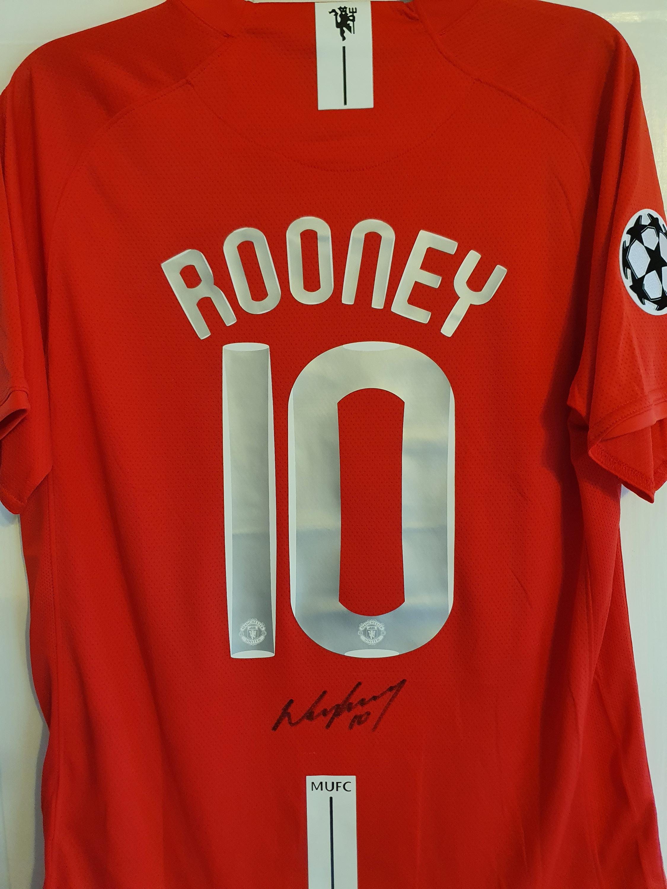 Rooney様 Wayne Rooney 2008 Champions League Signed Football Shirt