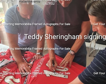 Teddy Sheringham signed Manchester United 1999 home shirts, The treble season