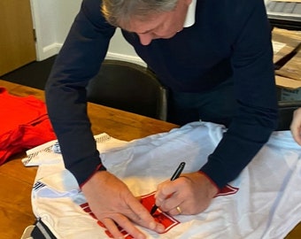 Bryan Robson signed World cup 90 shirt