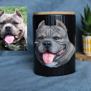 Urna personalizada para mascotas - Urna conmemorativa para perros - Escultura personalizada para perros - Memorial para mascotas - Pérdida de mascotas - Urna personalizada para perros - Escultura de arcilla polimérica