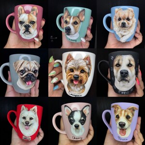 3d Custom Pet Mug Handmade Polymer Clay Dog Mug Retrato de perro Escultura personalizada de mascota Regalo para la pérdida de mascotas Cocker Spaniel Gift Dog Mom Gift imagen 7