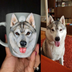 Custom Pet Mug - Personalized Polymer Clay Dog Mug - 3d Dog Portrait - Dog Mom Gift - Custom Pet Sculpture - Pet Loss Gift - Pet Memorial