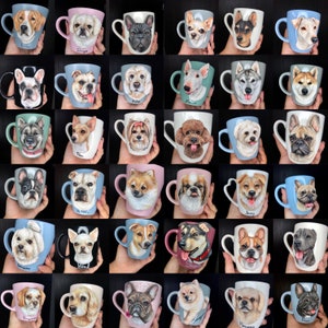 Custom Saint Bernard Mug Polymer Clay Dog Mug 3d Dog Portrait St. Bernard Gift Custom Pet Sculpture Pet Loss Gift Dog Mom Gift image 8