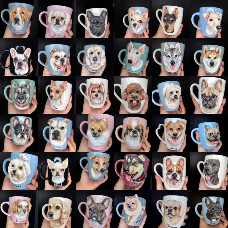 Custom Saint Bernard Mug Polymer Clay Dog Mug 3d Dog Portrait St. Bernard Gift Custom Pet Sculpture Pet Loss Gift Dog Mom Gift image 8