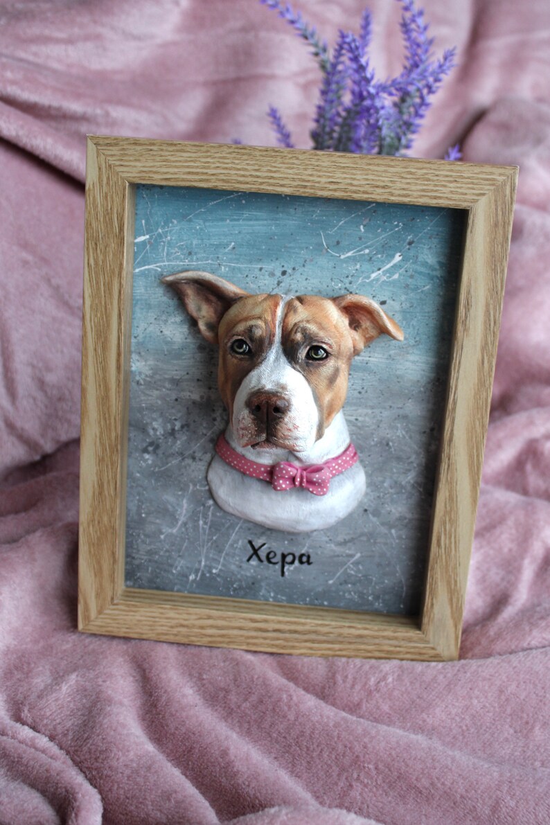 Custom 3D Pet Portrait Handmade Polymer Clay Dog 3d Dog Etsy