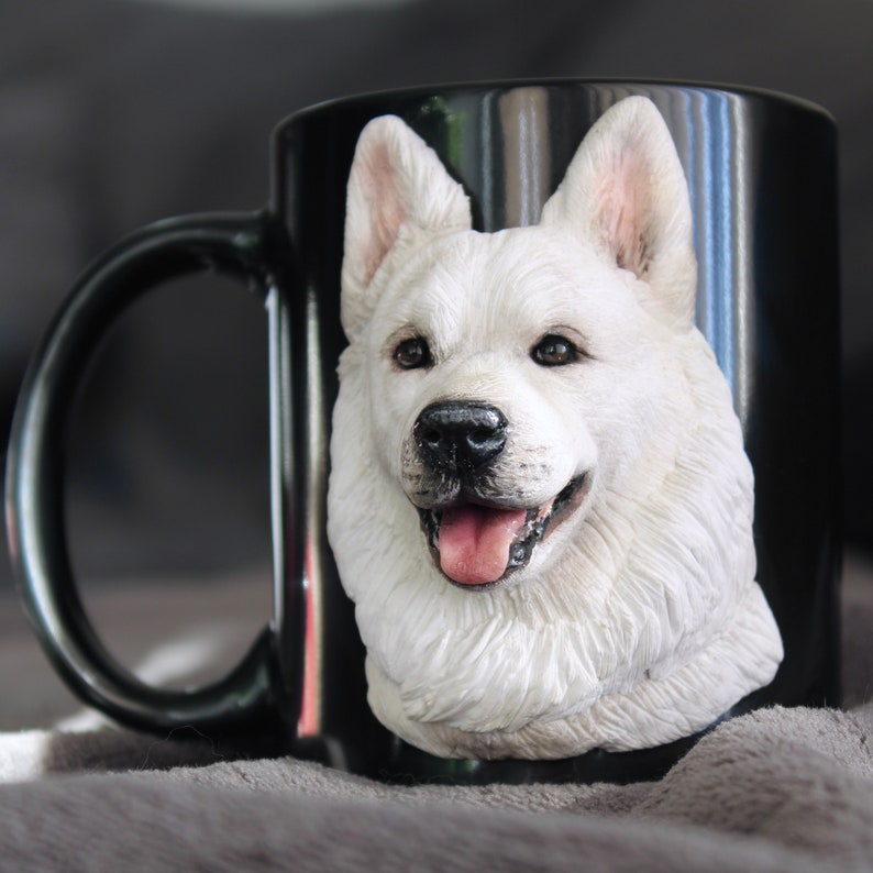 3d Custom Pet Mug Handmade Polymer Clay Dog Mug Retrato de perro Escultura personalizada de mascota Regalo para la pérdida de mascotas Cocker Spaniel Gift Dog Mom Gift imagen 8
