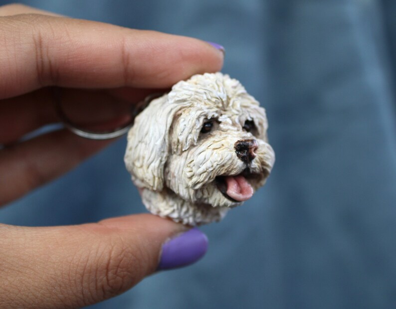 Custom Pet Keychain Polymer Clay Dog Sculpture Pet Memorial Etsy