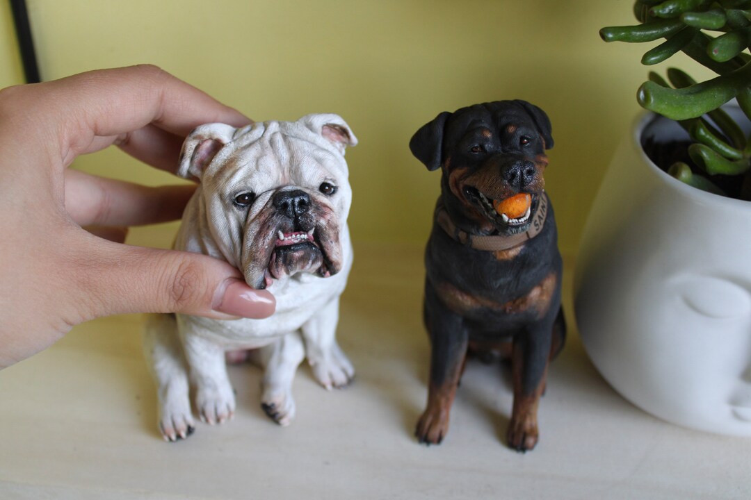 Custom Dog Sculpture Handmade Dog Figurine Polymer Clay Pet Handmade Pet Sculpture Sculpture