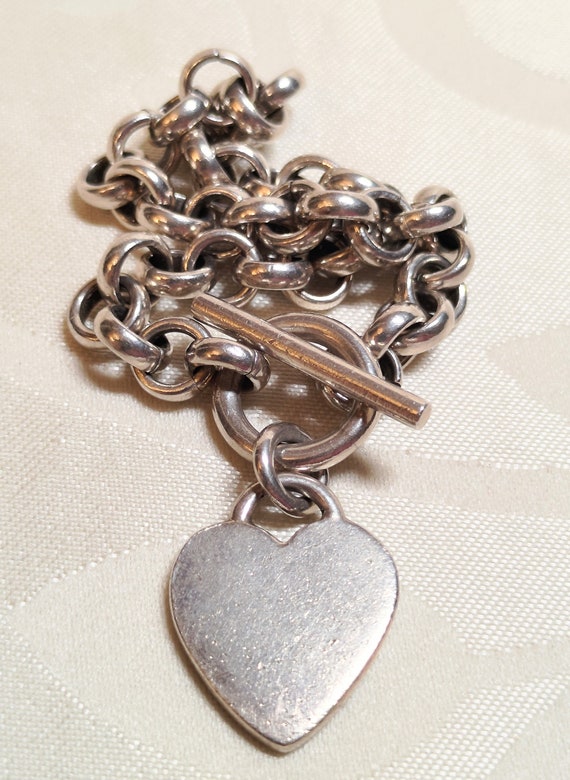 Extremely heavy chunky solid sterling silver vint… - image 5