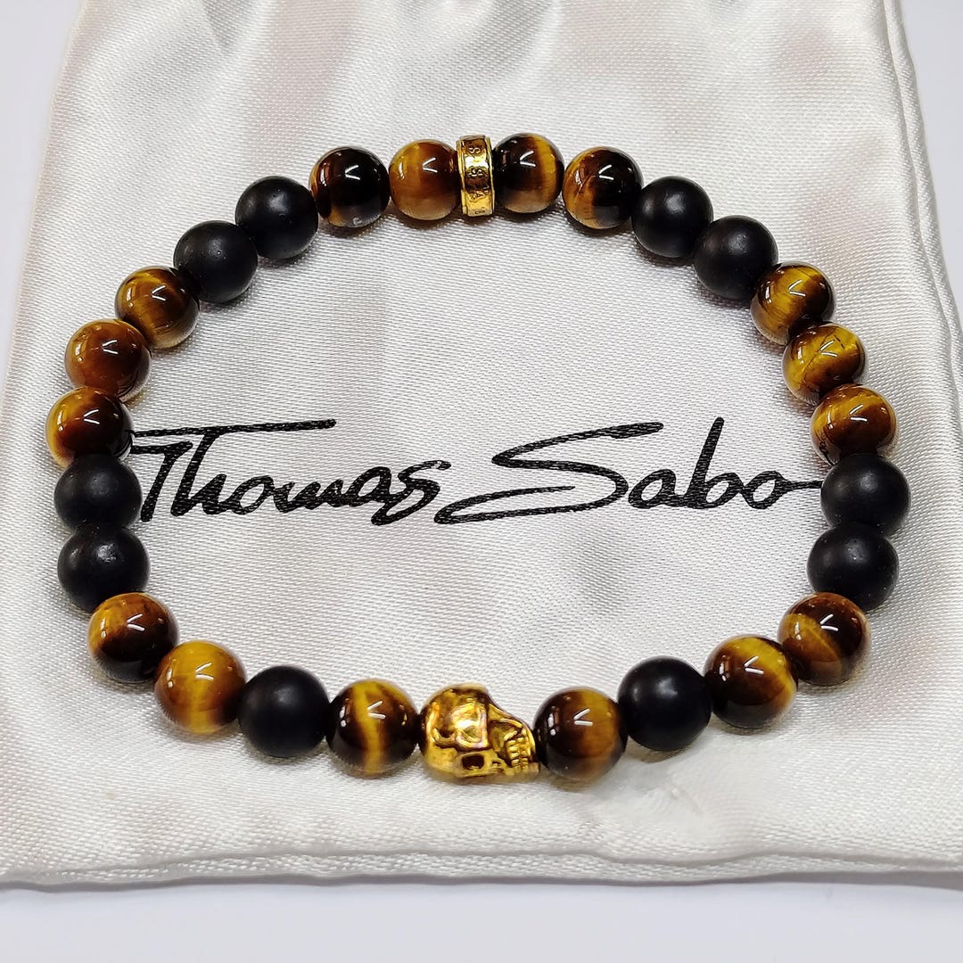Braided Leather Thomas Sabo Skull Bracelet Sale Thomas Sabo Mens