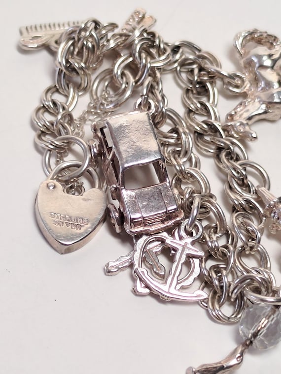 Bracciale Con Charm A Catena Doppia E Lucchetto In Argento