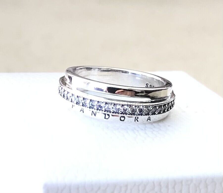 Pandora Triple Band Pav Ring Etsy UK