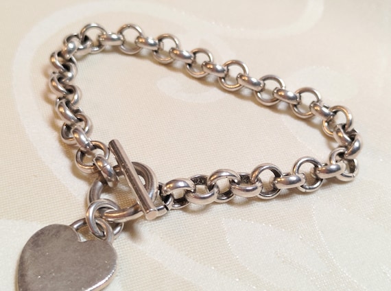 Extremely heavy chunky solid sterling silver vint… - image 1