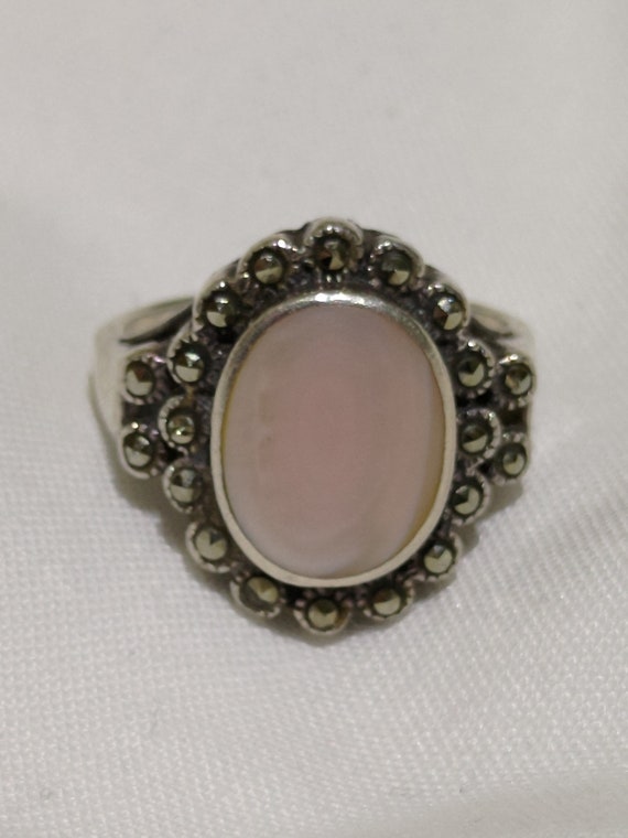 Vintage sterling silver & Mother of Pearl Hopi Ch… - image 1