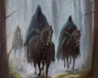 Once Men - Nazgul oil painting Lord of the rings. original oil painting Black Riders of Mordor