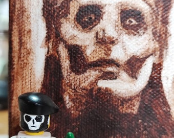 Ghost Band Micro Oil Paintings with Lego Papa Emeritus and mini Easels feat. Cardinal Copia