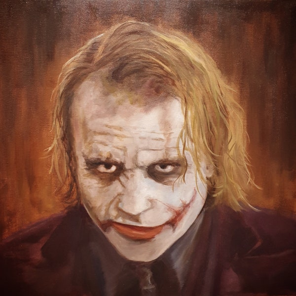 Joker Wall Art Heath Ledger Etsy UK