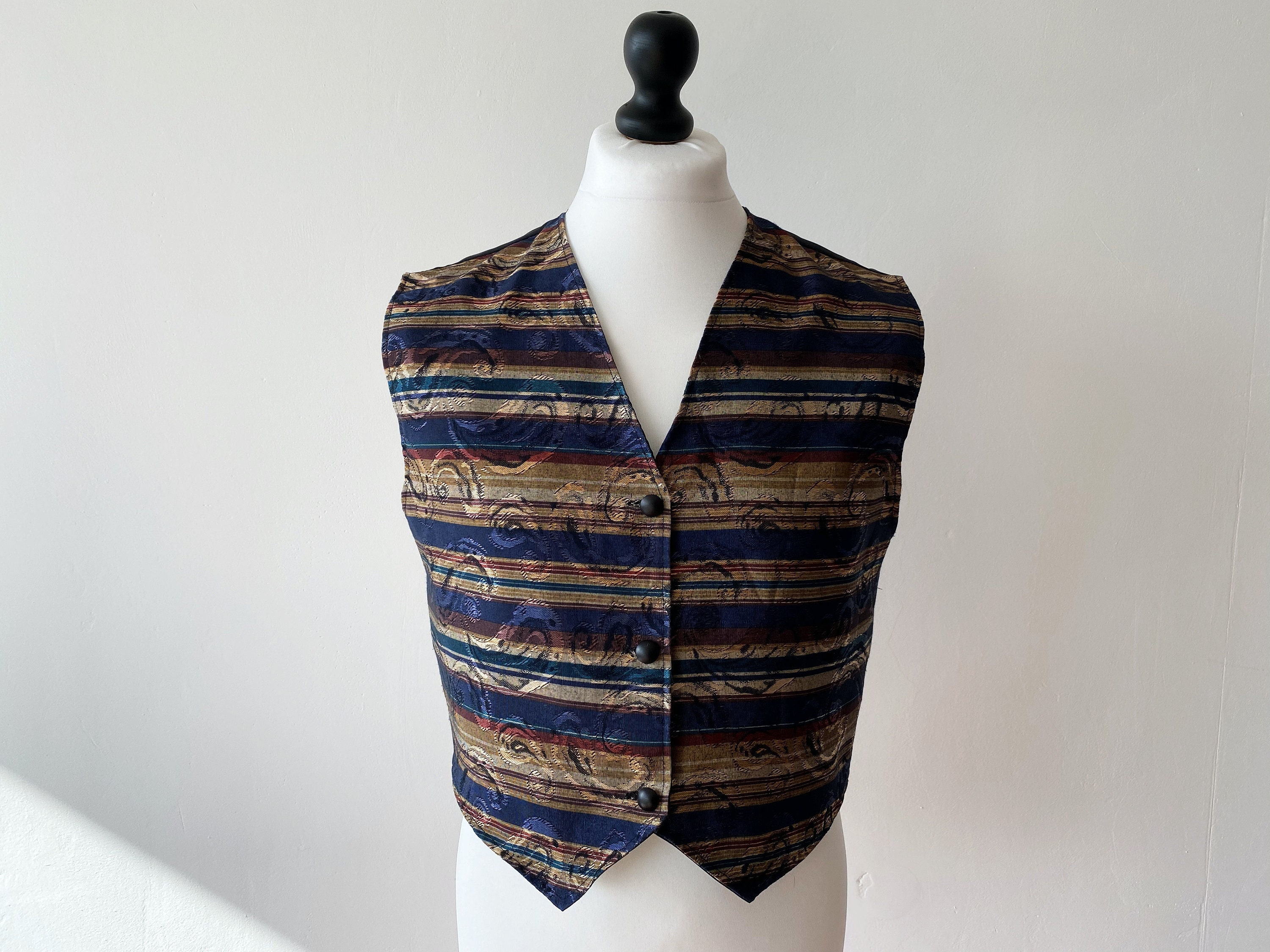 Striped Waistcoat - Etsy