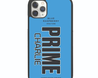 Personalized Blue Raspberry Drink iPhone Case | Custom Name