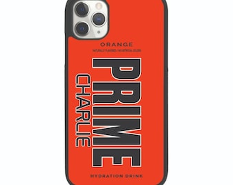 Personalised Prime Hydration Energy iPhone Samsung Case | Trending Energy Drink Brand | Various Models | Orange