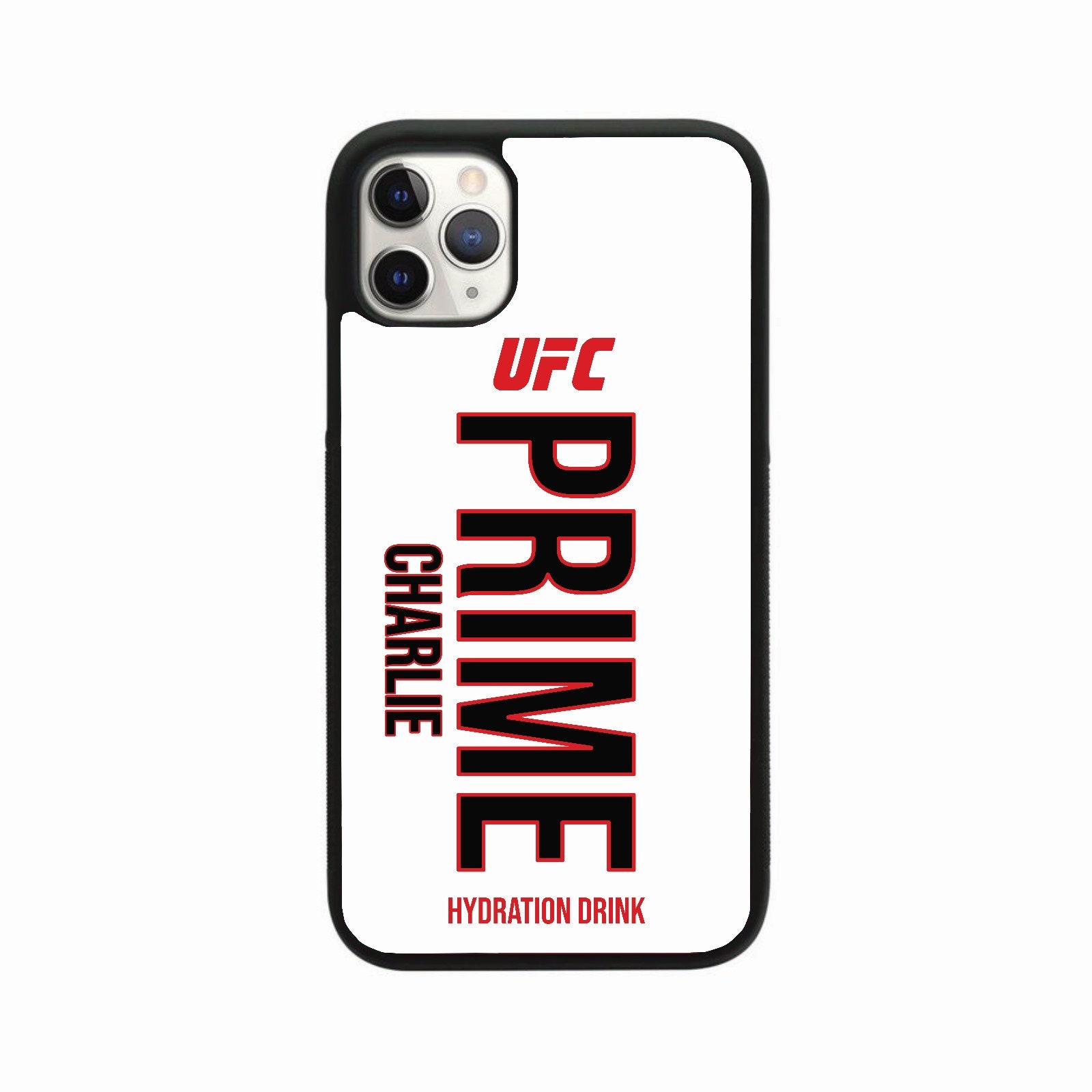 Personalized Prime Hydration Drink Phone Case | Silicone, UFC White