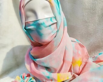 Tie Dye Hijab Chiffon Hijab Women 