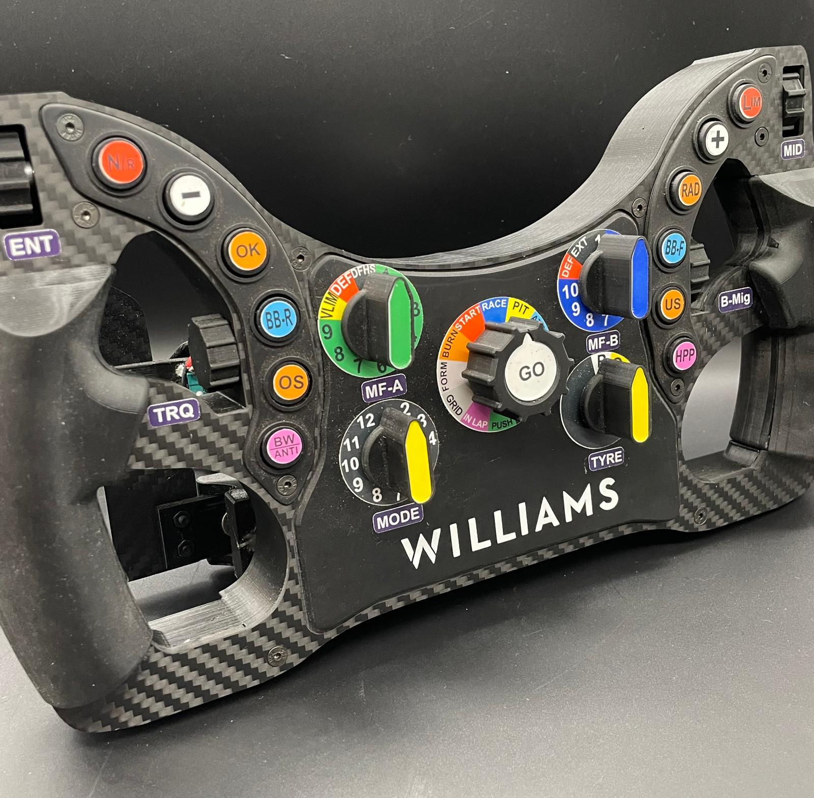 Williams F1 Steering Wheel 3D Model: Sim Racing DIY Project