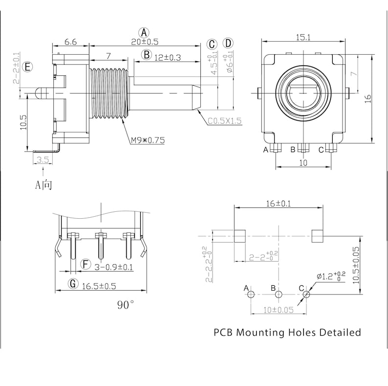 ROTARY ENCODER 12 High Force Detents EC16 Etsy