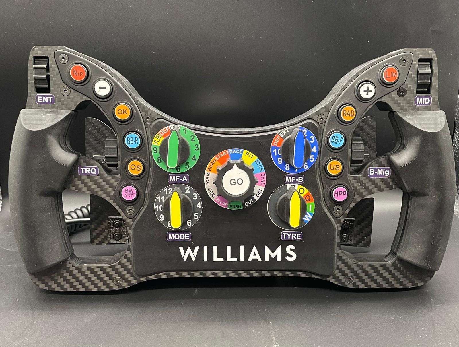 Williams F1 Steering Wheel 3D Model: Sim Racing DIY Project