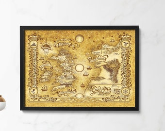 ACOTAR World High Quality Map From the Court of Thorns and Roses Series ...