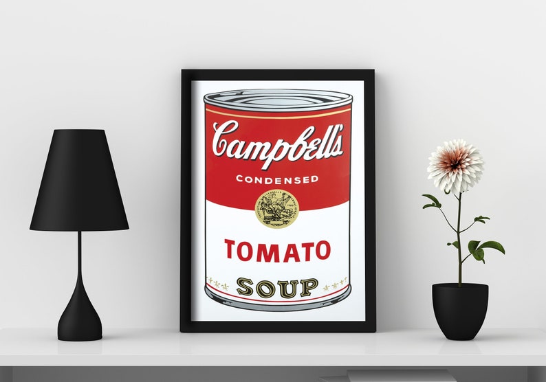 Andy Warhol Tomato Soup Canvas Iconic Pop Art Masterpiece for Modern