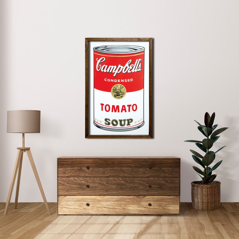 Framed Art Andy Warhol Tomato Soup Pop Art Poster, Andy Warhol Tomato ...