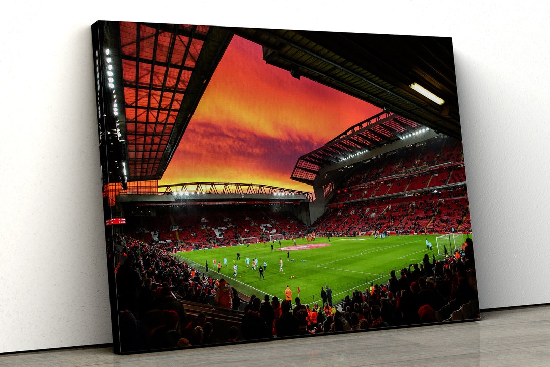 Anfield Stadium Print,liverpool FC Poster,premier League Soccer Art ...