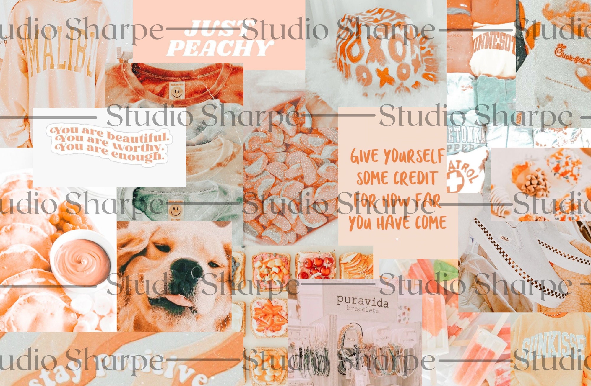 Peach aesthetic background deals