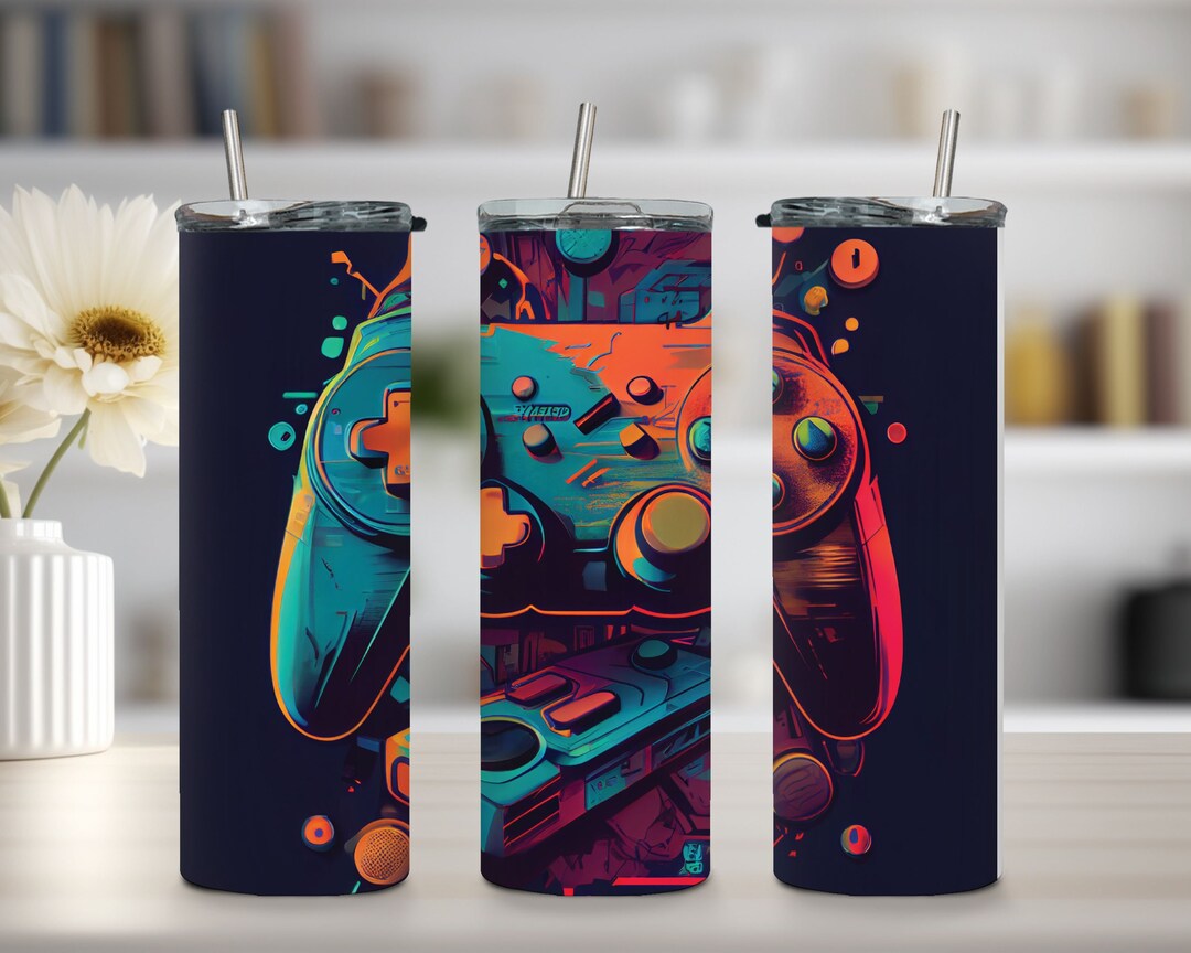 Gamer Tumbler Wrap, Gamer Tumbler Wrap for 20 Oz Skinny Tumbler, Gamer