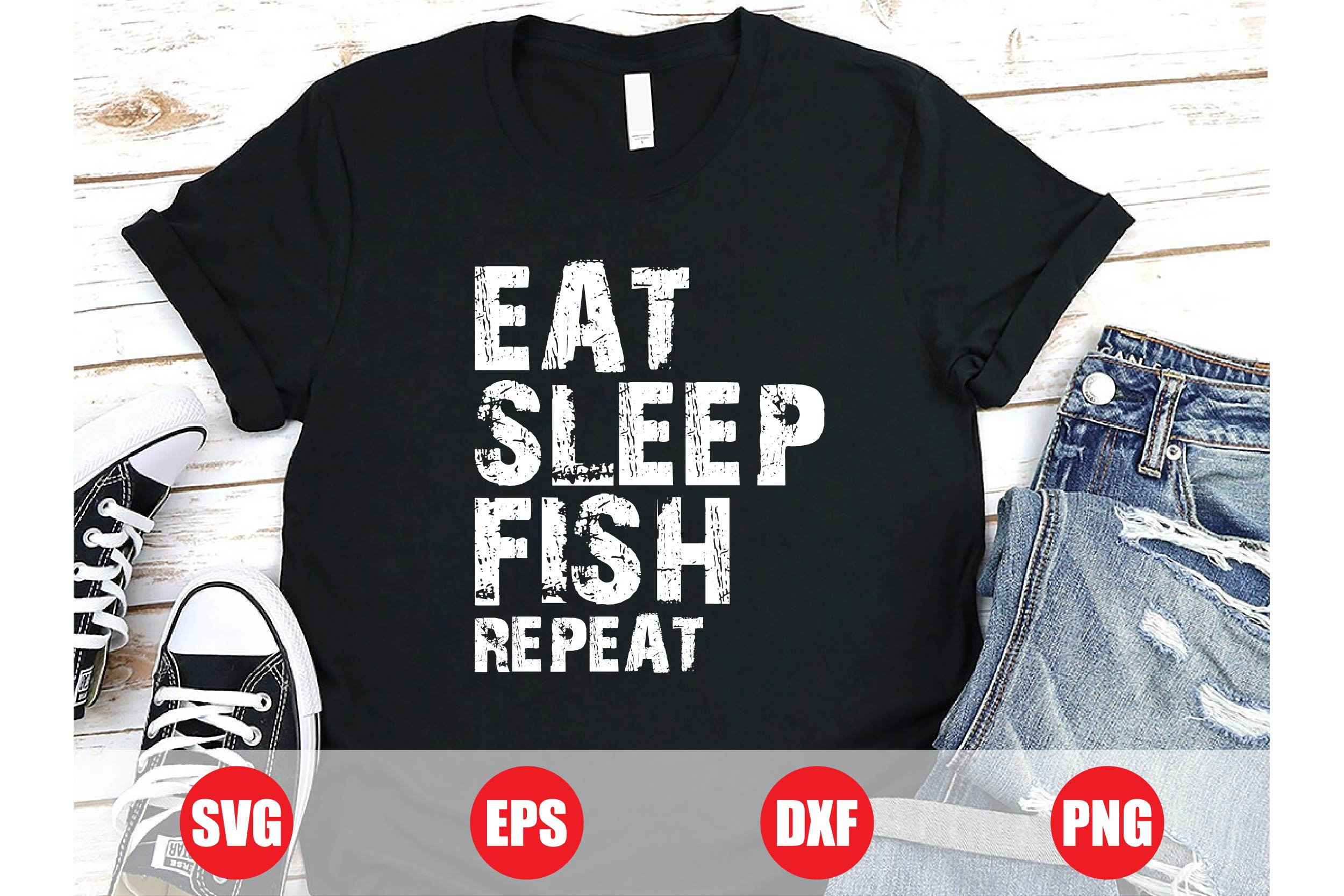 Eat Sleep Ice Fishing Repeat Kids T-Shirt