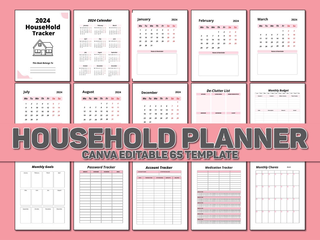 Household Planner | Printable Household Management Binder | Household ...