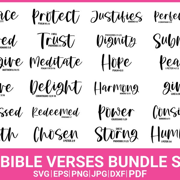 Bible Verses Bundle SVG, Faith Svg, Religious Svg, Jesus, inspirational svg, Svg Files For Cricut, Bible Svg, Christian Svg, God Svg,Cricut