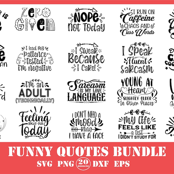 Funny Quotes Svg Bundle, Funny Svg Bundle, Funny Bundle, Funny Bundle Svg, Sarcastic Svg Bundle, Funny Quotes Svg, Funny Quotes Bundle