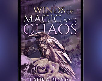 NO AI - Premade Raven Skull Fantasy Book Cover, Ebook, Paperback