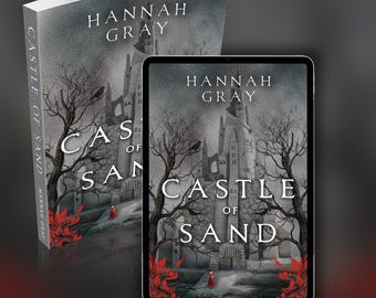 NO AI - Premade Fantasy Book Cover, Castle of Sand, Ebook Full Wrap