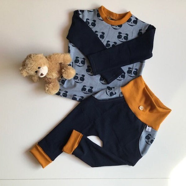 Kinder-Jerseyshirt & Pumphose "Panda"