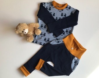 Kinder-Jerseyshirt & Pumphose "Panda"