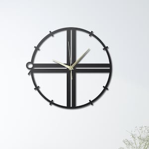 Modern Luxery Large Metal Wall Clock, Modern Home Decor, Large Wall Clock, Minimalist Metal Wall Clock, Unique Clock for Home Decor