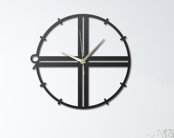 Modern Luxery Large Metal Wall Clock, Modern Home Decor, Large Wall Clock, Minimalist Metal Wall Clock, Unique Clock for Home Decor