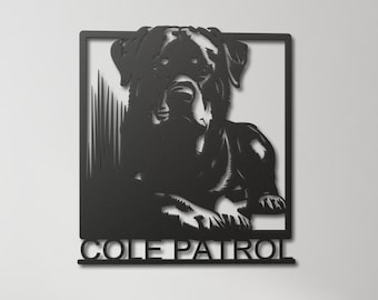 Rottweiler Custom Metal Wall Art - Custom Rottweiler Wall Decor - - Custom Dog Portrait - Unique Gift for Dog Lovers